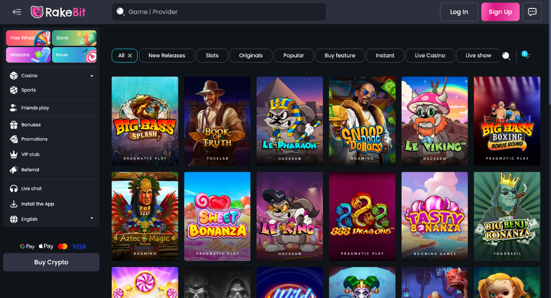 RakeBit User Interface