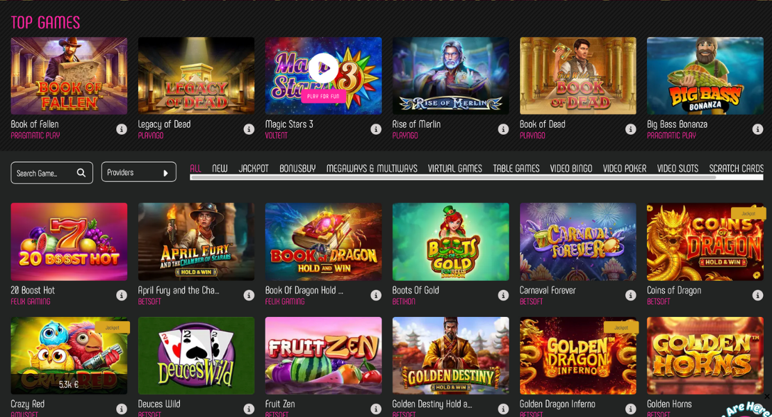 Slotilda World Casino User Interface